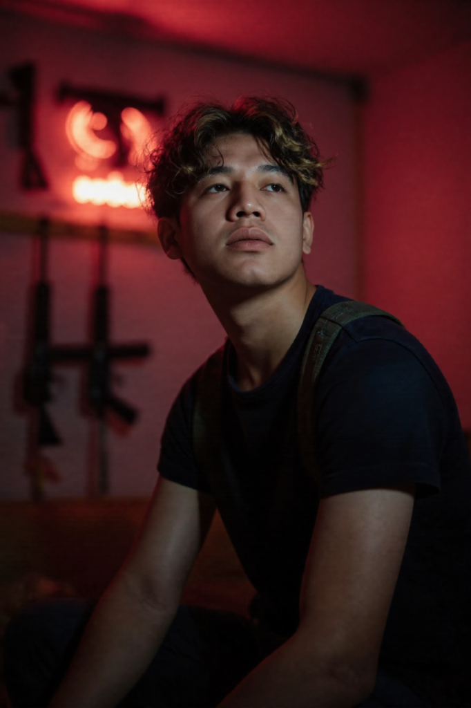 Bo - Founder and Lead Photographer at ClubsxAI | Red Neon Creative Portrait